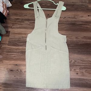 Sage green overall dress